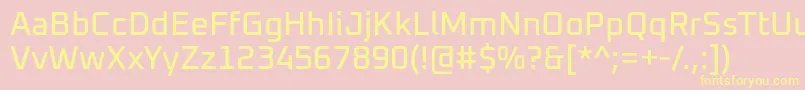 Police Oxanium Medium – polices jaunes sur fond rose