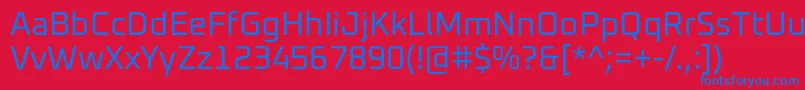 Oxanium Regular Font – Blue Fonts on Red Background