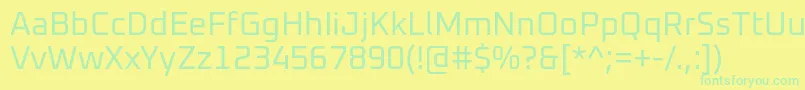 Oxanium Regular Font – Green Fonts on Yellow Background