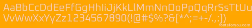 Oxanium Regular Font – Pink Fonts on Orange Background