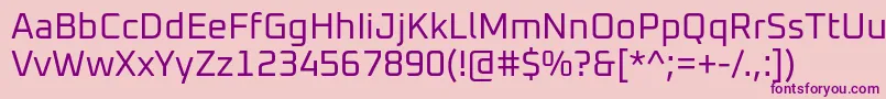 Oxanium Regular-Schriftart – Violette Schriften auf rosa Hintergrund