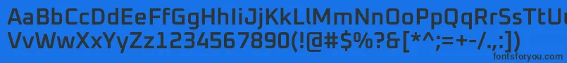 Oxanium SemiBold Font – Black Fonts on Blue Background
