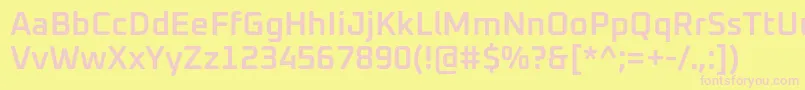 Oxanium SemiBold Font – Pink Fonts on Yellow Background