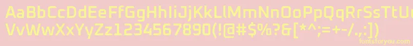 Oxanium SemiBold Font – Yellow Fonts on Pink Background