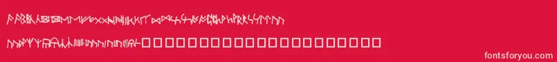 OXFOR    Font – Pink Fonts on Red Background