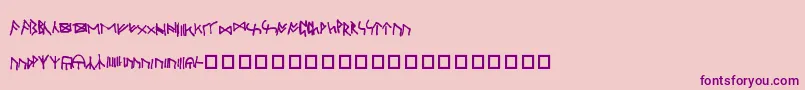 OXFOR    Font – Purple Fonts on Pink Background