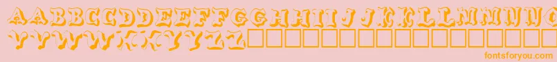 OXNARD   Font – Orange Fonts on Pink Background