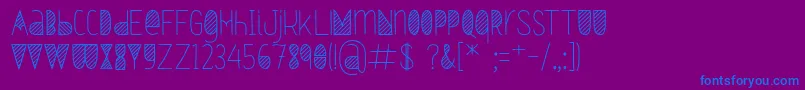 Oxymorons Bold Font – Blue Fonts on Purple Background