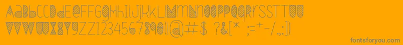 Fonte Oxymorons Bold – fontes cinzas em um fundo laranja