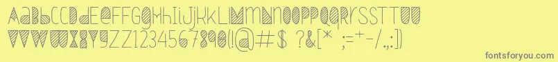 Oxymorons Bold Font – Gray Fonts on Yellow Background