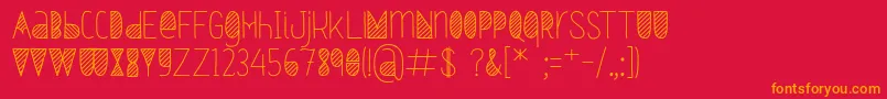 Oxymorons Bold Font – Orange Fonts on Red Background