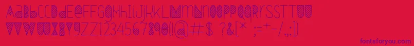 Oxymorons Bold Font – Purple Fonts on Red Background