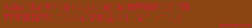Oxymorons Bold Font – Red Fonts on Brown Background