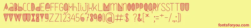 Oxymorons Bold Font – Red Fonts on Yellow Background