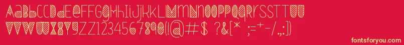 Oxymorons Bold Font – Yellow Fonts on Red Background