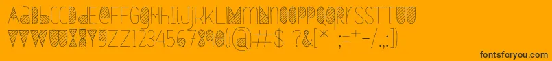 Oxymorons-Schriftart – Schwarze Schriften auf orangefarbenem Hintergrund