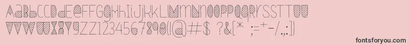 フォントOxymorons – ピンクの背景に黒い文字