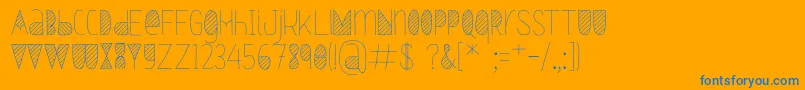 Oxymorons Font – Blue Fonts on Orange Background