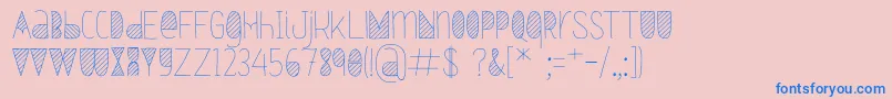 Oxymorons Font – Blue Fonts on Pink Background