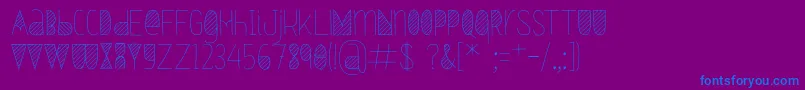 Oxymorons-Schriftart – Blaue Schriften auf violettem Hintergrund