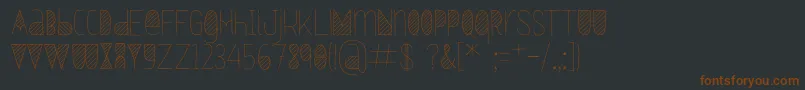 Weitere Informationen zur Oxymorons-Schriftart Oxymorons-Schriftart – Braune Schriften auf schwarzem Hintergrund