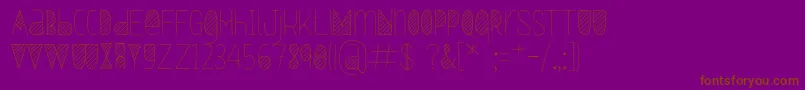 Oxymorons-fontti – ruskeat fontit violetilla taustalla