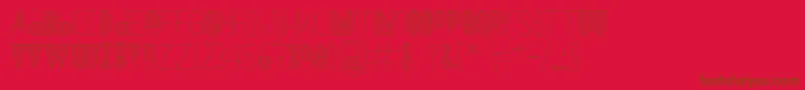 Czcionka Oxymorons – brązowe czcionki na czerwonym tle
