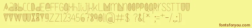 Oxymorons Font – Brown Fonts on Yellow Background