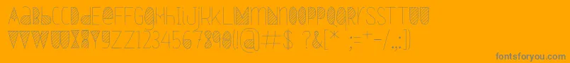 Oxymorons Font – Gray Fonts on Orange Background