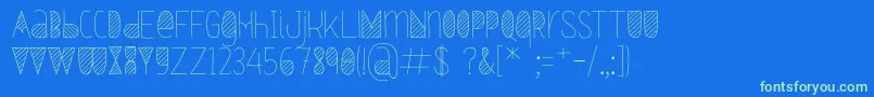 Oxymorons Font – Green Fonts on Blue Background