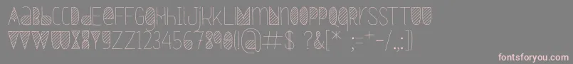 Oxymorons-Schriftart – Rosa Schriften auf grauem Hintergrund