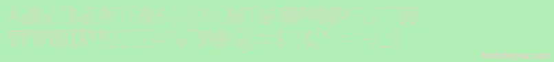Oxymorons-fontti – vaaleanpunaiset fontit vihreällä taustalla