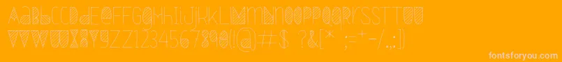 Police Oxymorons – polices roses sur fond orange
