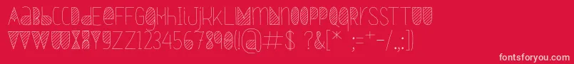 Oxymorons-Schriftart – Rosa Schriften auf rotem Hintergrund