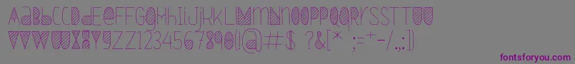 Czcionka Oxymorons – fioletowe czcionki na szarym tle