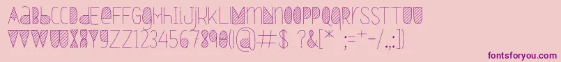 Oxymorons-Schriftart – Violette Schriften auf rosa Hintergrund