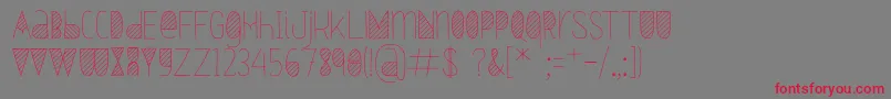 フォントOxymorons – 赤い文字の灰色の背景