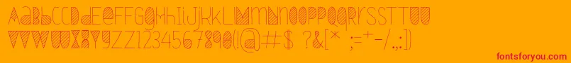 Oxymorons-fontti – punaiset fontit oranssilla taustalla