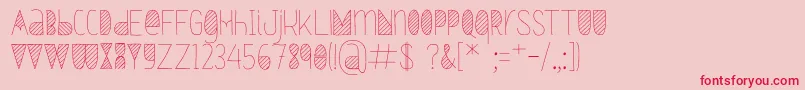 Oxymorons-Schriftart – Rote Schriften auf rosa Hintergrund