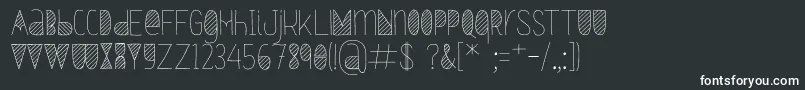 Oxymorons-fontti – valkoiset fontit mustalla taustalla