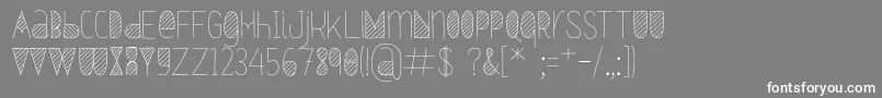 Oxymorons-Schriftart – Weiße Schriften auf grauem Hintergrund