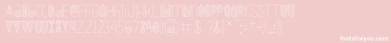 Fonte Oxymorons – fontes brancas em um fundo rosa