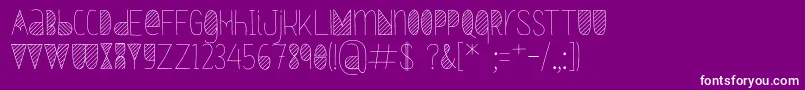 Fonte Oxymorons – fontes brancas em um fundo violeta