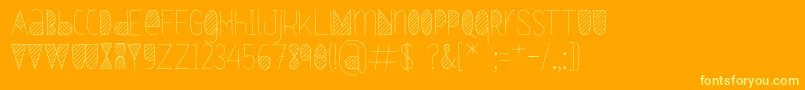 Oxymorons Font – Yellow Fonts on Orange Background