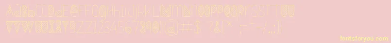 Oxymorons-Schriftart – Gelbe Schriften auf rosa Hintergrund