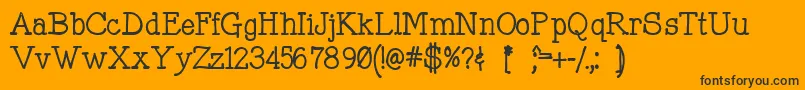 Mitchpark-Schriftart – Schwarze Schriften auf orangefarbenem Hintergrund