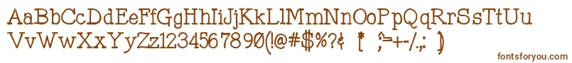 Шрифт Mitchpark – коричневые шрифты на белом фоне