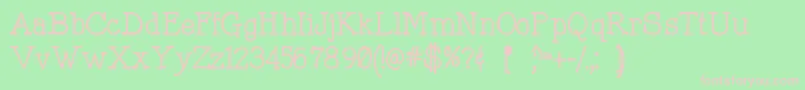 Mitchpark Font – Pink Fonts on Green Background