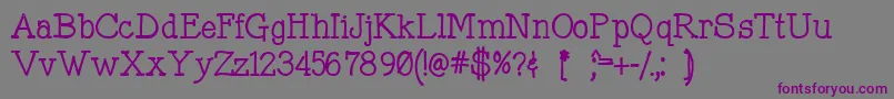 Шрифт Mitchpark – фиолетовые шрифты на сером фоне