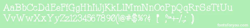 Mitchpark Font – White Fonts on Green Background